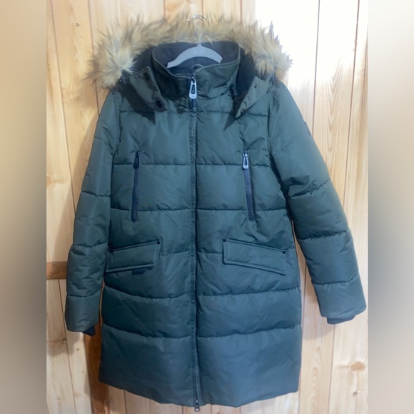 NOIZE ADDIE PARKA GREEN VEGAN RECYCLED PLASTIC FILL - EXCELLENT CONDITION XL - Picture 1 of 16